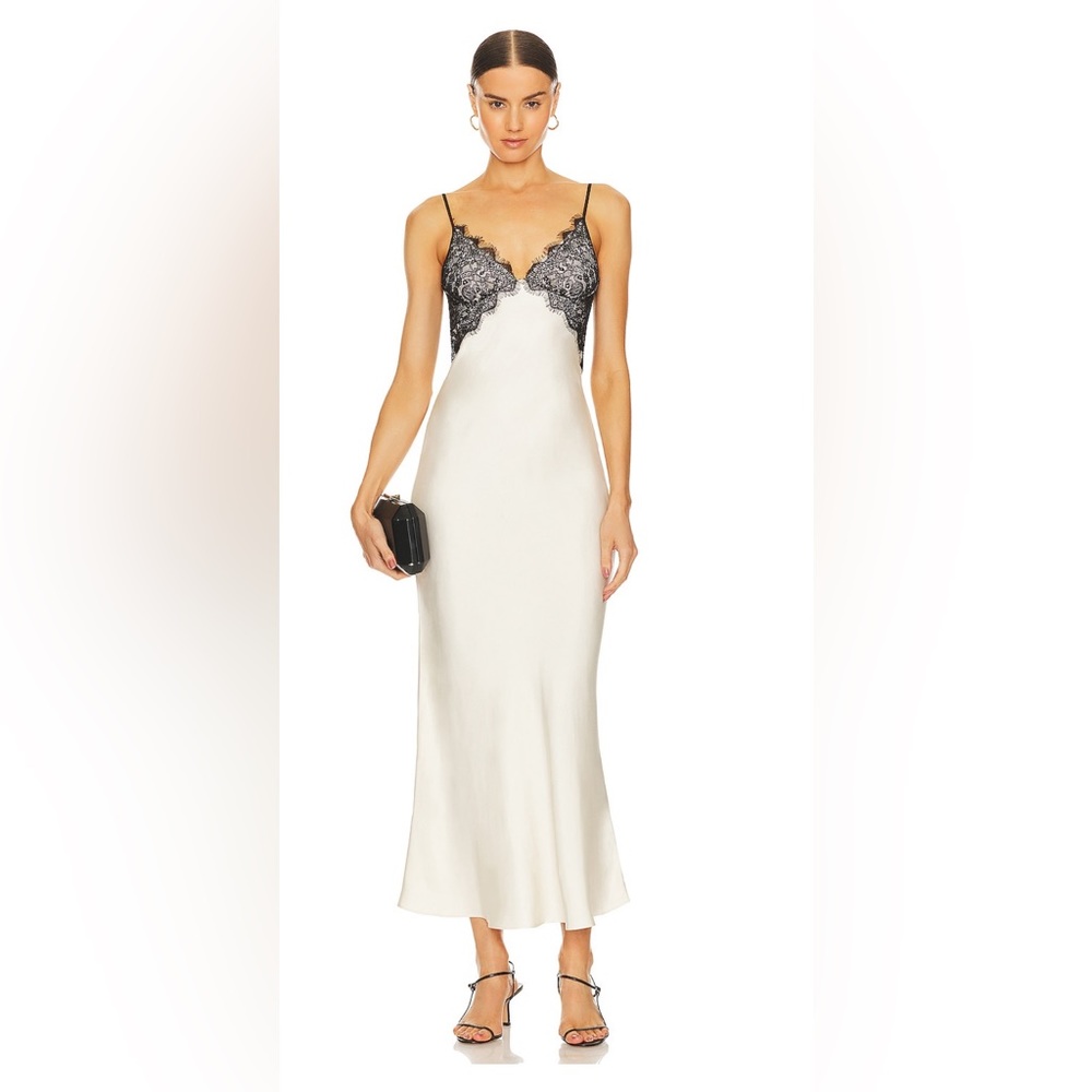 Bec + Bridge Emery Lace Maxi Dress Ivory & Black